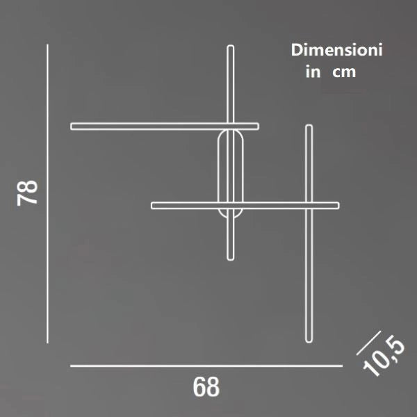 APPLIQUE DA PERETE IN METALLO COLORE NERO 36W 2880LM CCT TANGE PERENZ