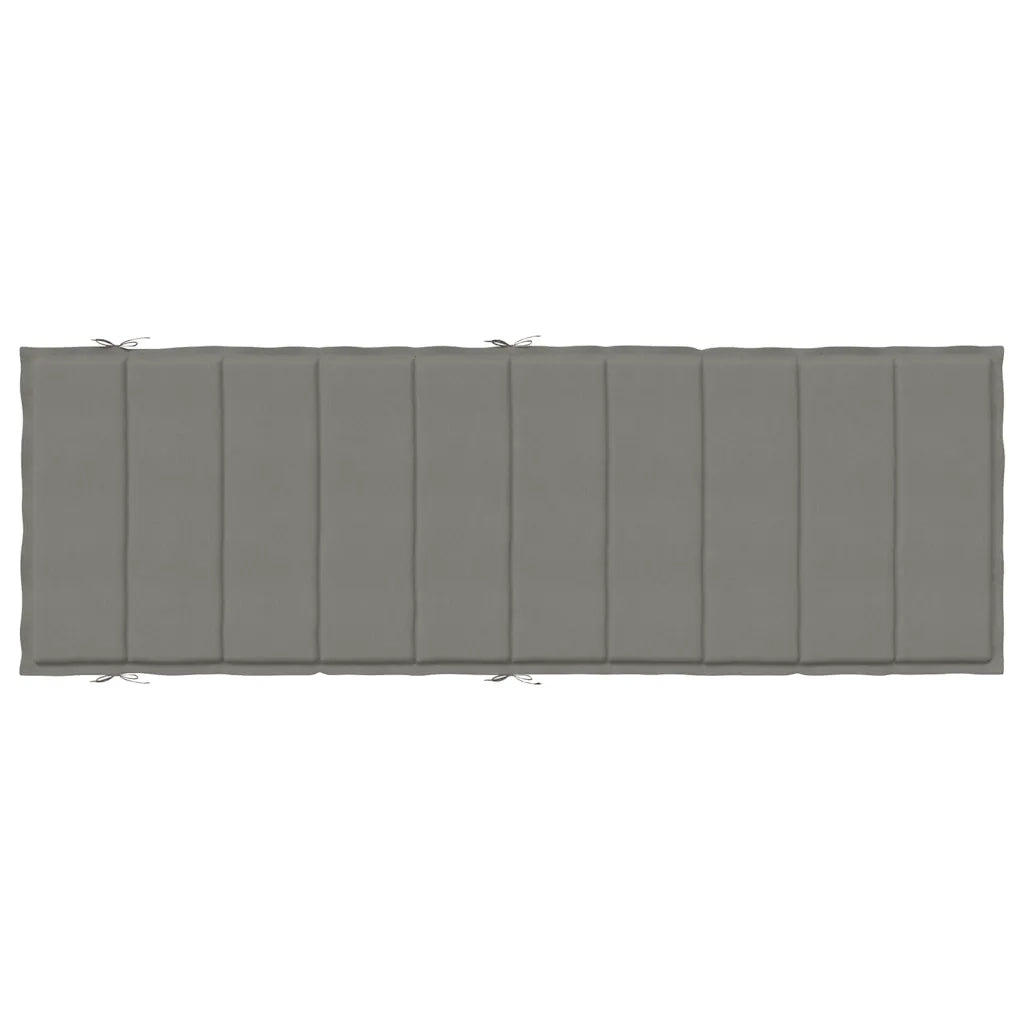 vidaXL Cuscino per Lettino Prendisole Grigio Scuro Mélange 186x58x4cm