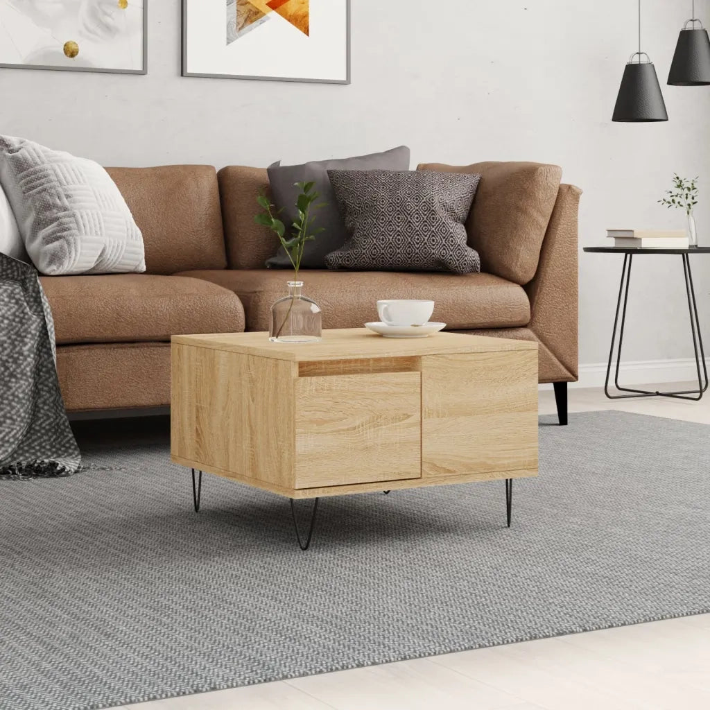 Tavolino salotto | Tavolino da caff¨¨ | Tavolino da Soggiorno Rovere Sonoma 55x55x36,5 cm Legno Multistrato