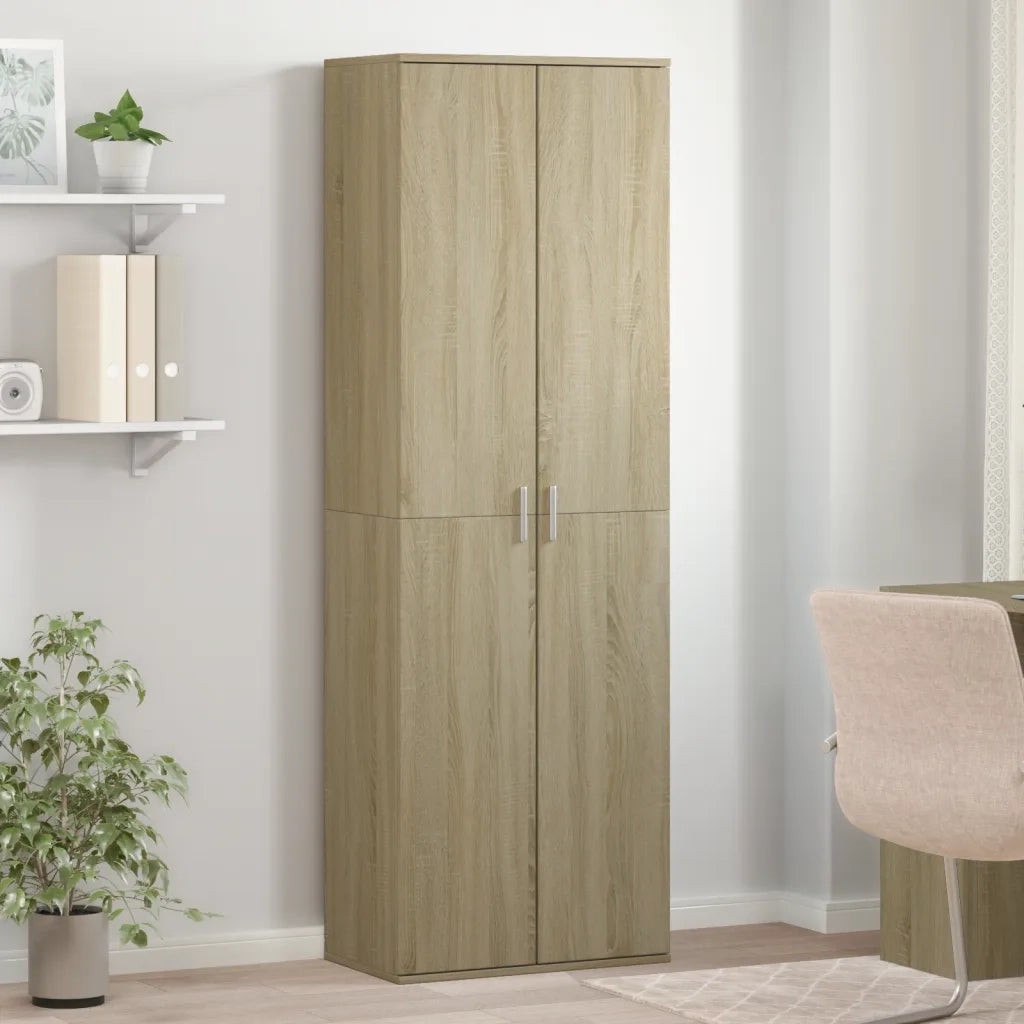 Credenza-Buffet-Armadio da cucina Rovere Sonoma 60x35x180 cm in Legno Multistrato