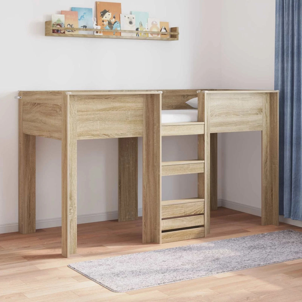Letto a Castello per Bambini Rovere Sonoma 75 x 190 cm 3410469