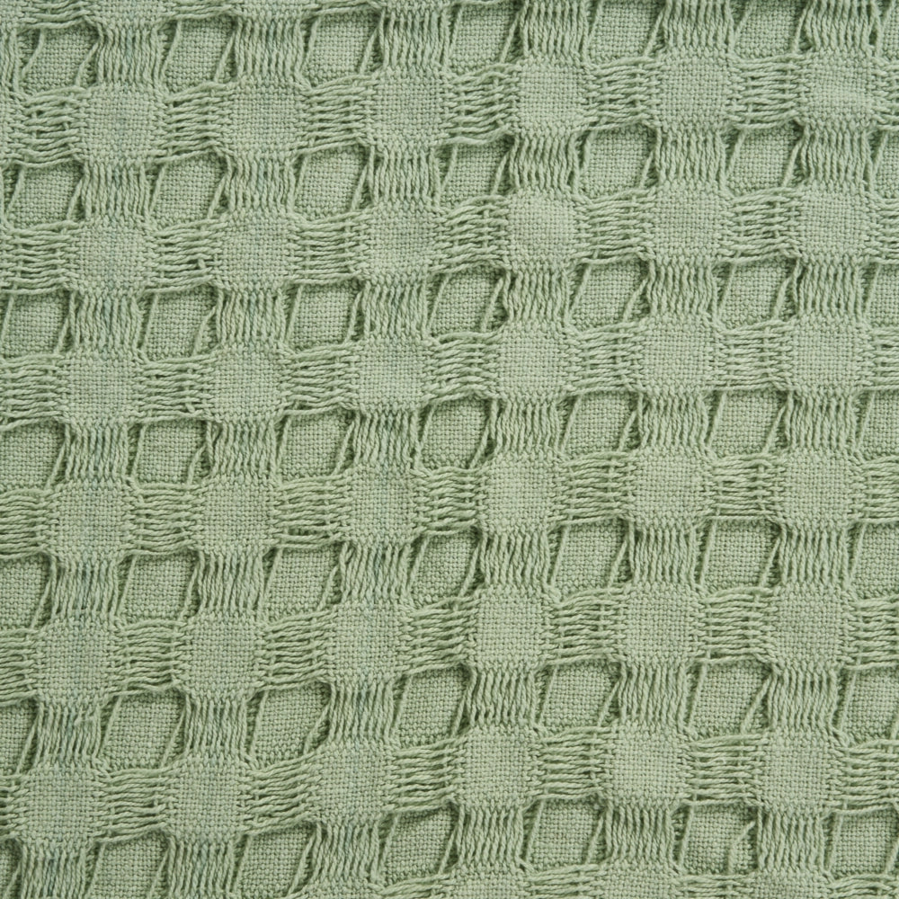Copriletto in tessuto di cotone verde 200 x 220 cm con frange Coperta decorativa Biancheria da letto design classico Camera da letto