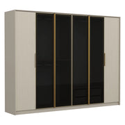 Armadio Camera da Letto Gavi, Guardaroba Grande Appendiabiti, 274x210h cm Bianco
