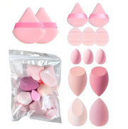 Set di applicazione per trucco - 14 pezzi - Blender per fondotinta - Puff per polvere - Miscelatore per trucco - Duraturo e riciclabile