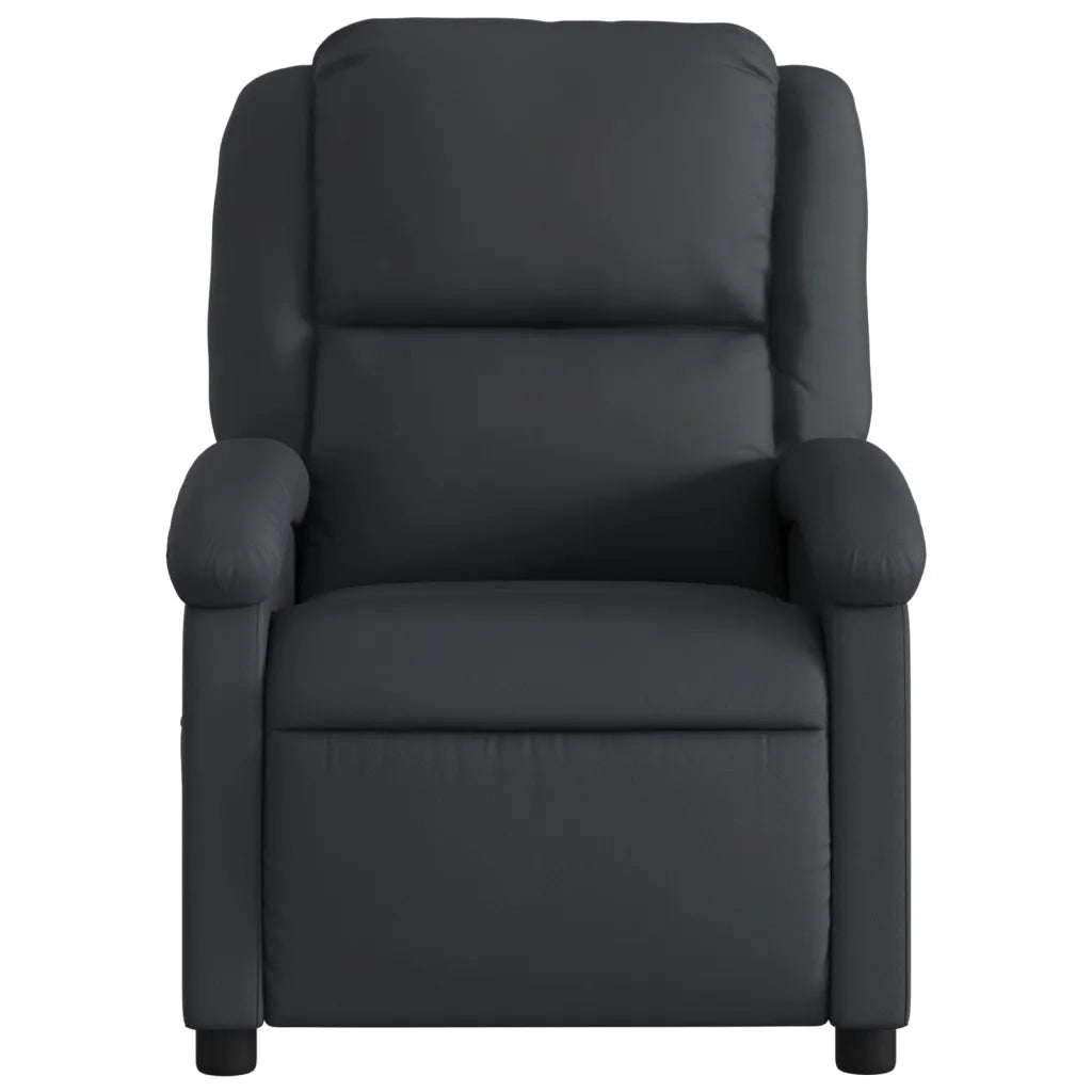 Divano Sedia-Poltrona reclinabile in Vera Pelle Nera 134498