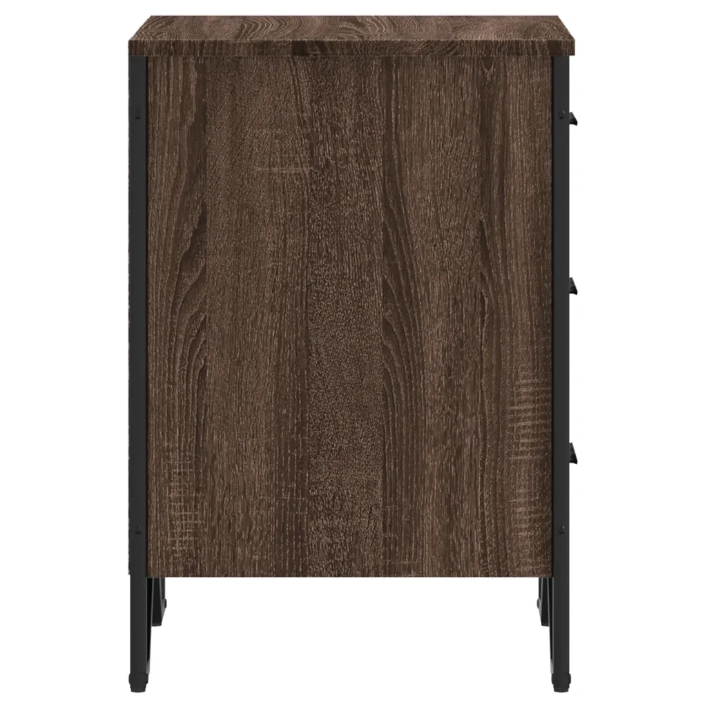 vidaXL Comodino Rovere Marrone 40x41x60 cm in Legno Multistrato