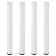 vidaXL Gambe per tavolo da bar 4 pz bianche 90-92 cm in acciaio