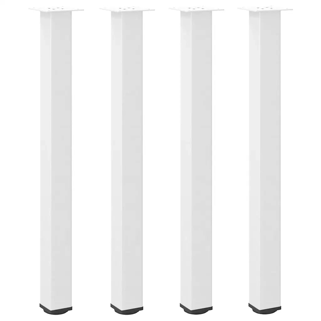 vidaXL Gambe per tavolo da bar 4 pz bianche 90-92 cm in acciaio