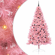 Albero di Natale | Decorazioni natalizie artificiale con luci integrate Rosa 240 cm PVC
