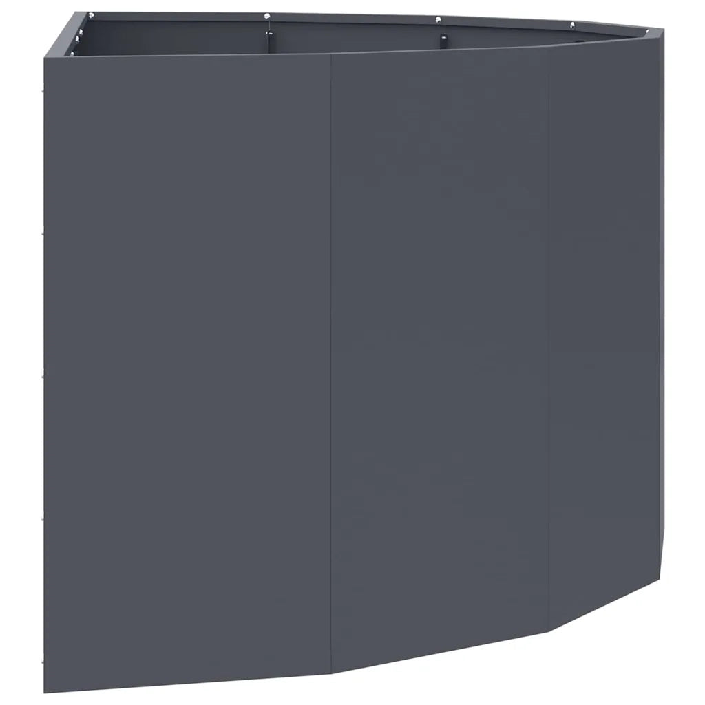 Fioriera Antracite 120 x 60 x 50 cm Acciaio 883705