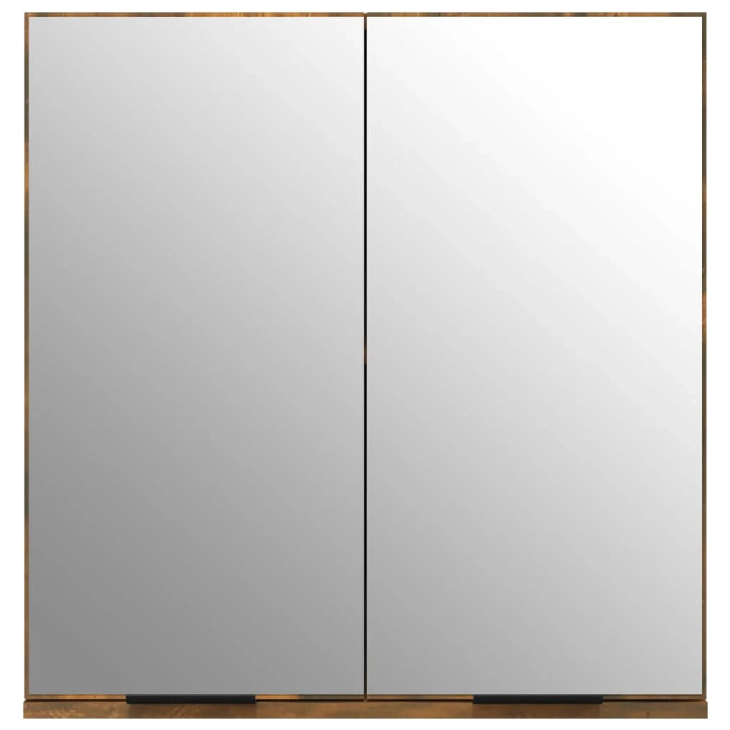 Mobiletto specchio da bagno 64 x 20 x 67 cm rovere affumicato 02_0006723