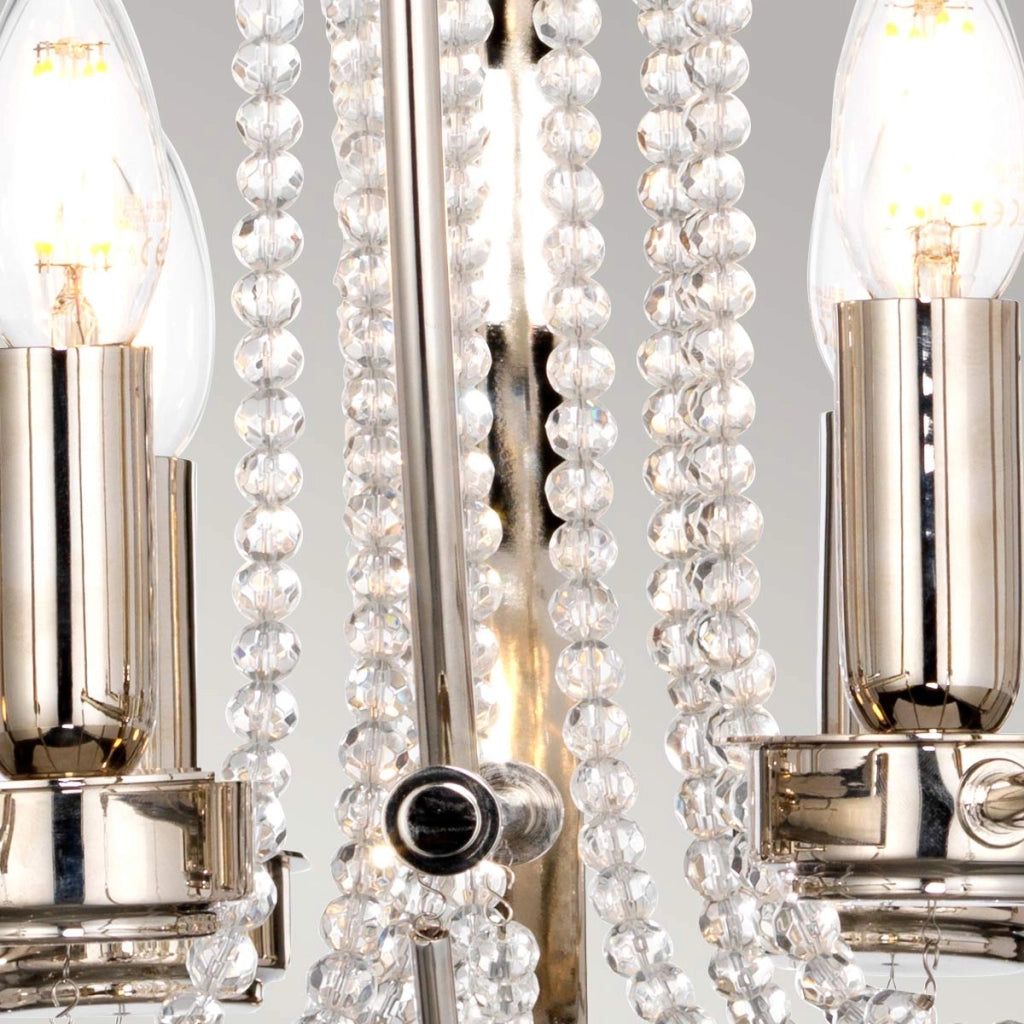 Lampadario a sfera nichel Ø61 Cassie 6xE14 Elstead