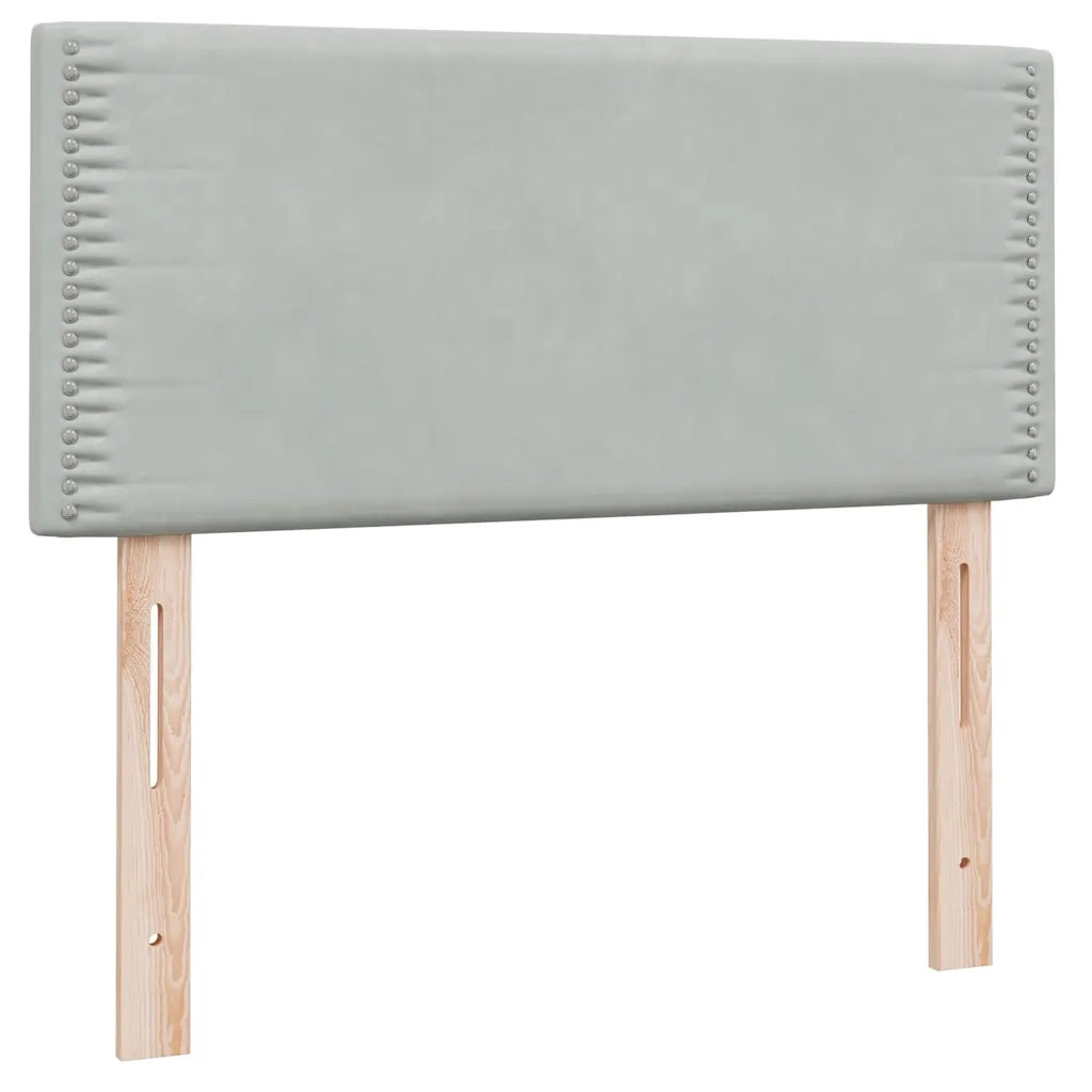 vidaXL Giroletto a Molle con Materasso Grigio Chiaro 80x220 cm Velluto