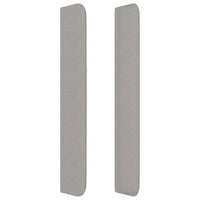 Testiera ad Orecchio Grigio Chiaro 93x16x118/128 cm in Tessuto