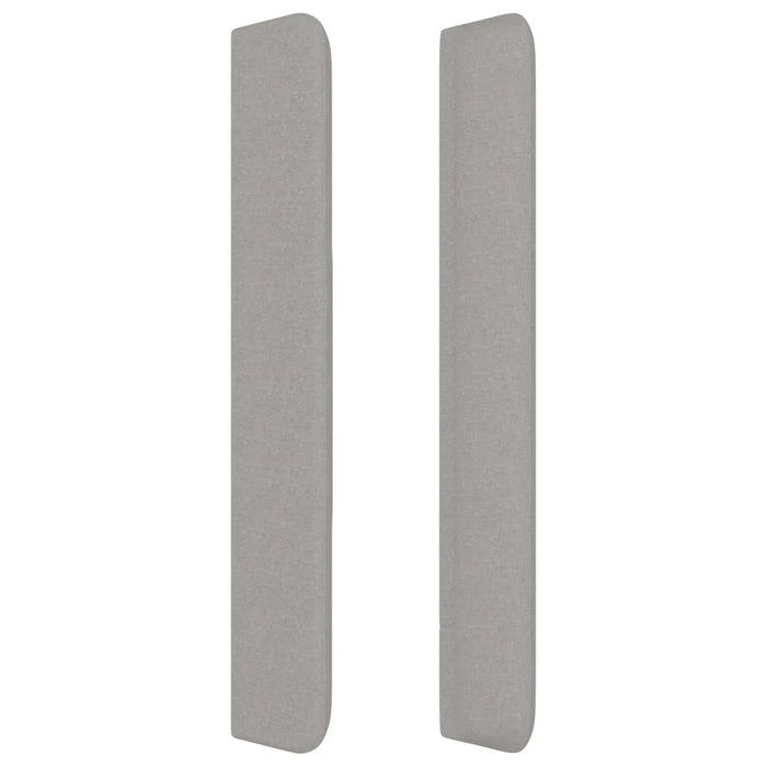 Testiera ad Orecchio Grigio Chiaro 93x16x118/128 cm in Tessuto