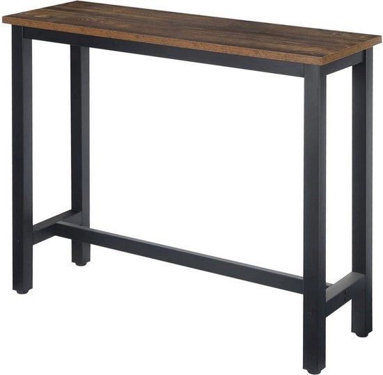 Sedia per piedi - con supporto per gambe - costruzione robusta - legno scuro - adatto per interni ed esterni - 140x40x100 cm