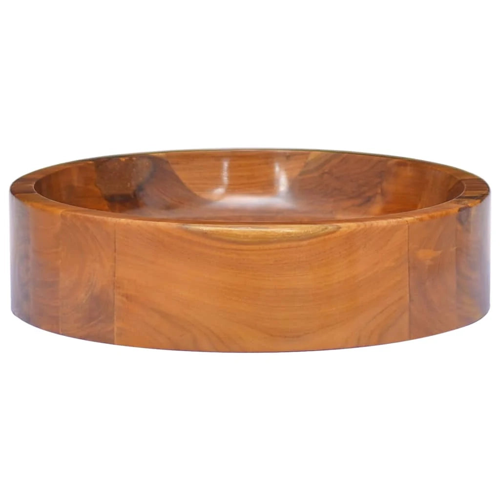 Lavandino da bagno lavabo da appoggio lavabo da bagno lavabo da interno diametro 40 cm legno massello di teak 02_0002869