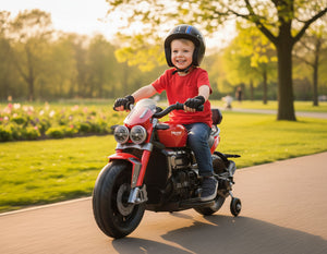 Moto Elettrica per Bambini Licenza Ufficiale Triumph 12V 4,5Ah Rosso