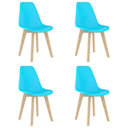 Sedie da Pranzo 4 pz Blu in Plastica cod mxl 55090