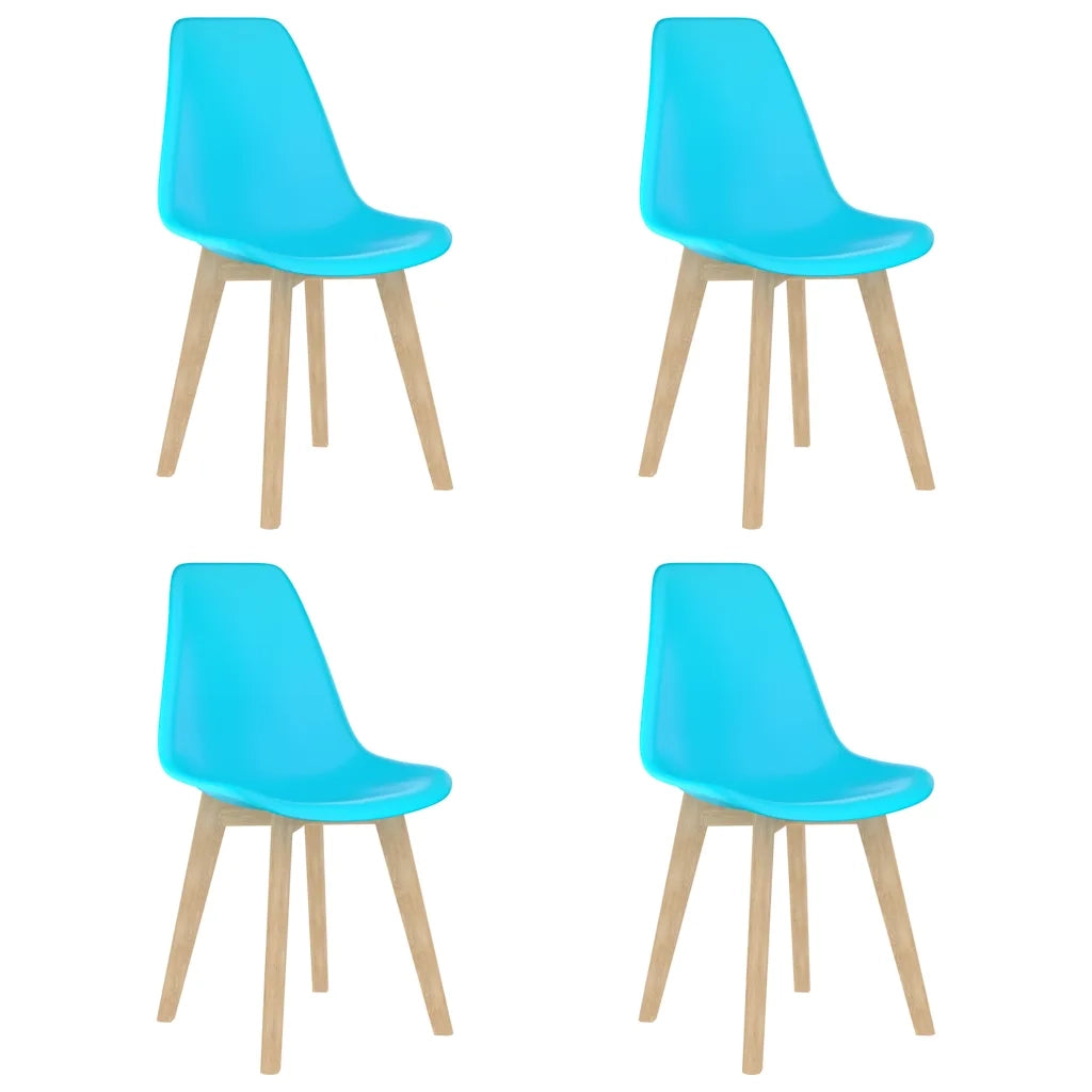 Sedie da Pranzo 4 pz Blu in Plastica cod mxl 55090