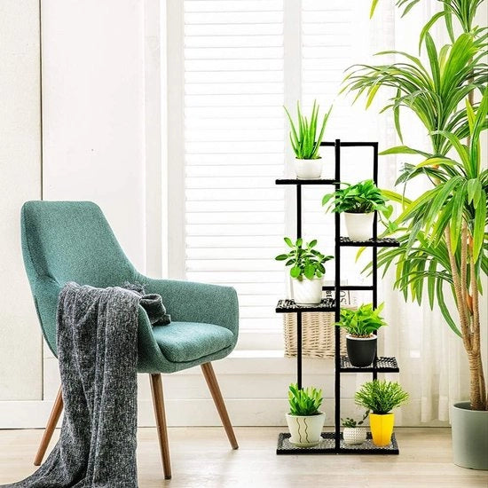 Standaarde per piante per interni ed esterni - display per piante - piattaforme a più livelli per piante - supporto per piante in legno - per angoli, salotti, balconi, patio, giardini (S)