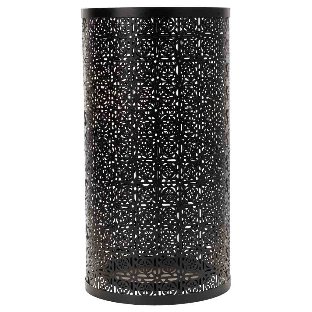 Portaombrelli tondo in ferro battuto nero 24x24x45h cm