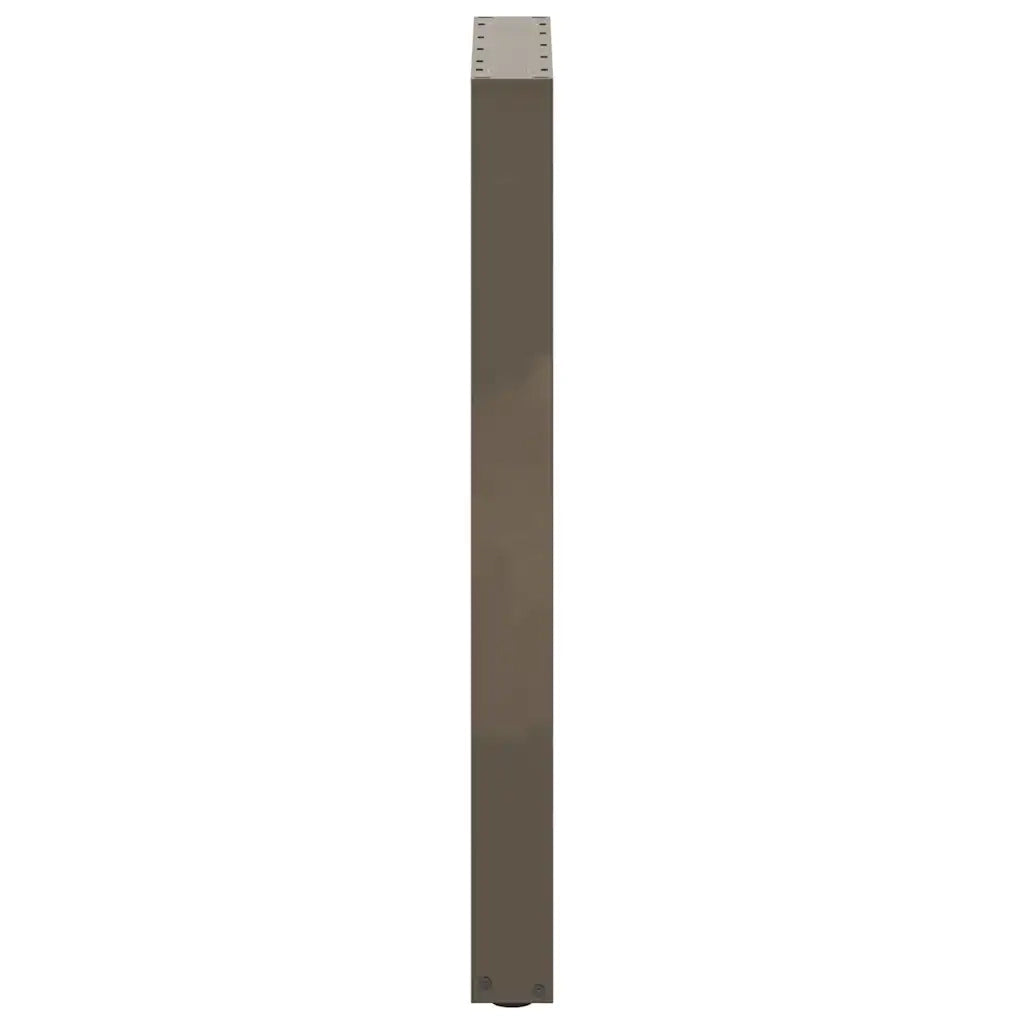 Gambe per tavolo da bar a forma di U 2 pz in acciaio naturale 50x(90-91) cm