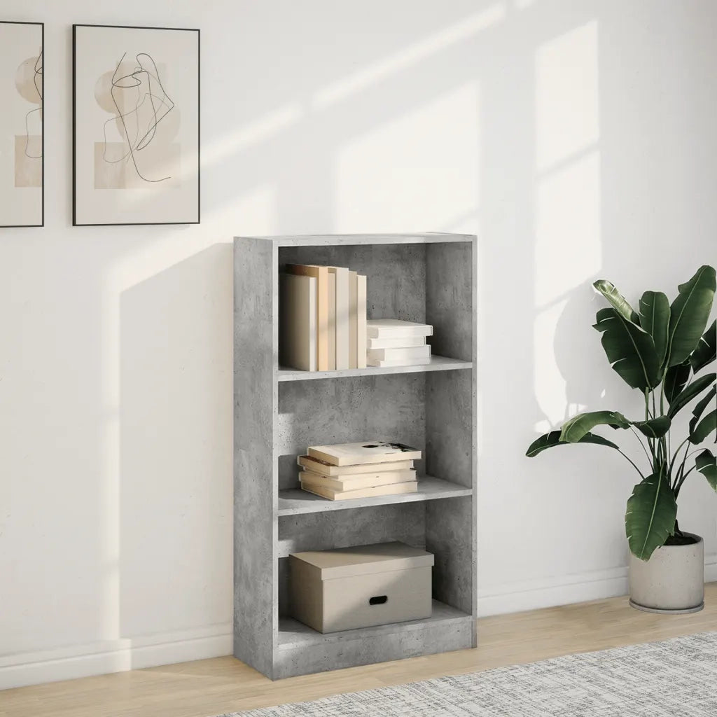 vidaXL Libreria Grigio Cemento 60x24x109 cm in Truciolato
