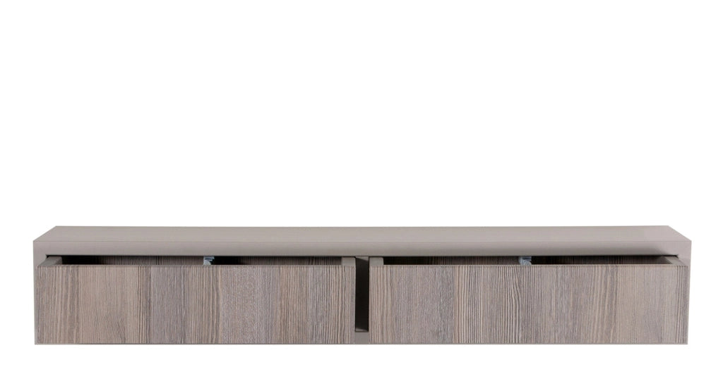 Mensola da Parete con 2 Cassetti 88,2x13,4x20 cm in Fibra di Legno Domino Marrone e Rovere Moka