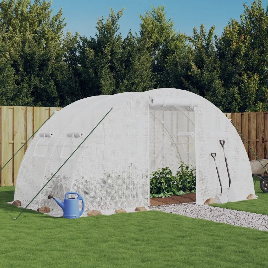 Serra con Telaio in Acciaio Bianco 8 m2 4x2x2 m CFW7013322
