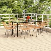 Set da Pranzo da Giardino 7 pz in Polyrattan 3157849