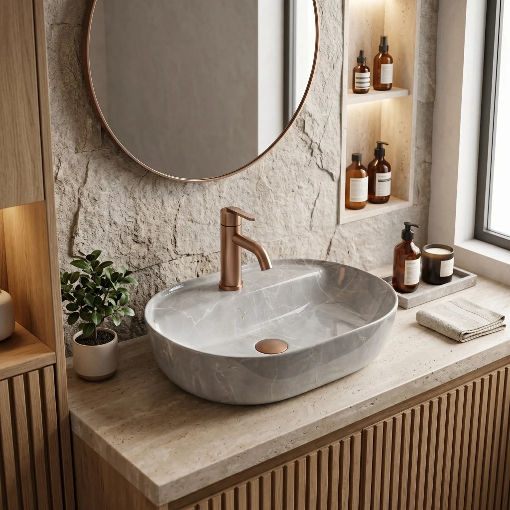 Lavabo Da Appoggio Rea Aura 51 Kashmir