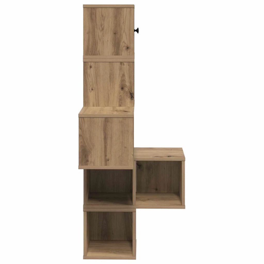 Mensola Angolare da Parete Rovere Artigianale 48 x 48 x 120 cm 8012235