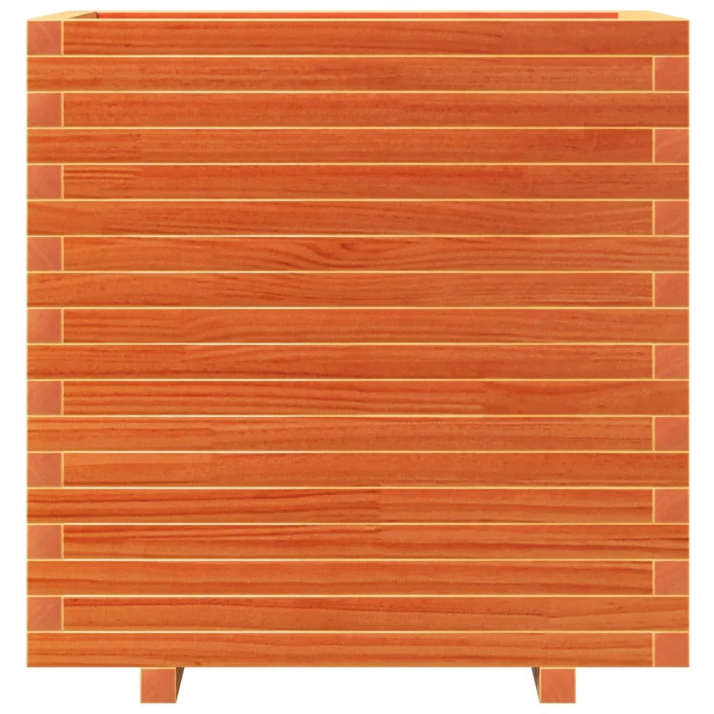 Fioriera Giardino-Vaso da Esterno-Contenitore per Piante Marrone Cera 70x40x72,5cm Legno Massello Pino
