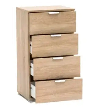 Cassettiera 4 cassetti sonoma già montato L45 H85 P38