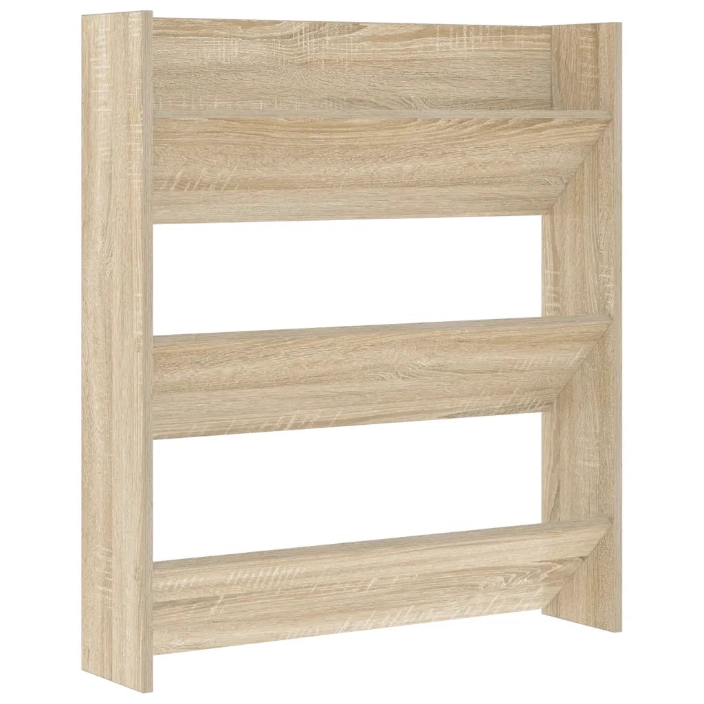 Scarpiera a Muro Rovere Sonoma 80x18x90 cm in Truciolato cod mxl 43109