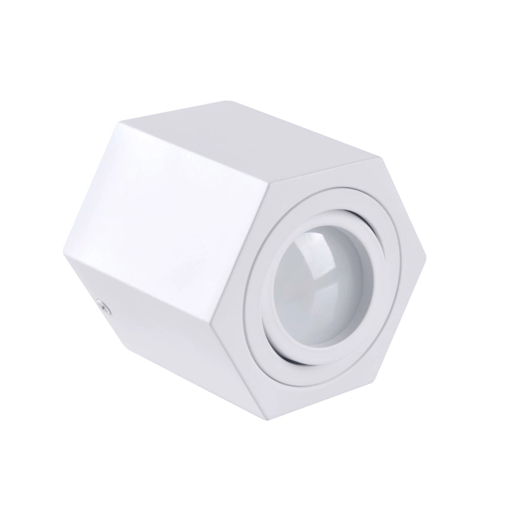 Faretto plafone bianco HEXAGON GU10 1 luce Polux 313171