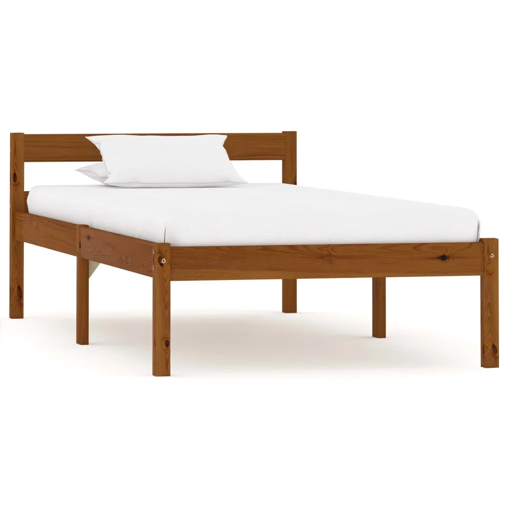 Giroletto senza Materasso Ambrato Legno Massello Pino 90x200 cm