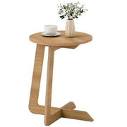 Tavolino da caff¨¨ rotondo in legno naturale ¨C zephmum ¨C 45x45x45