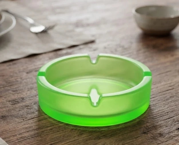 Posacenere in Vetro Neon con Assortimento verde fluo