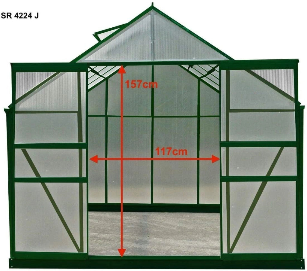 Serra Foresta in alluminio e policarbonato alveolare , dimensioni 242x427