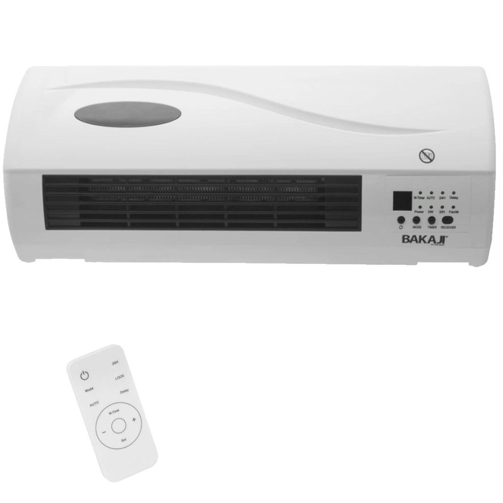 Termoventilatore Ceramico Elettrico a parete Modello Onda 2000W con Timer 24H