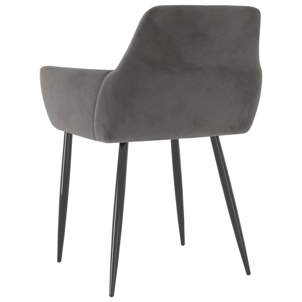 Sedie da Pranzo 6 pz Grigio Scuro in Velluto cod mxl 10277