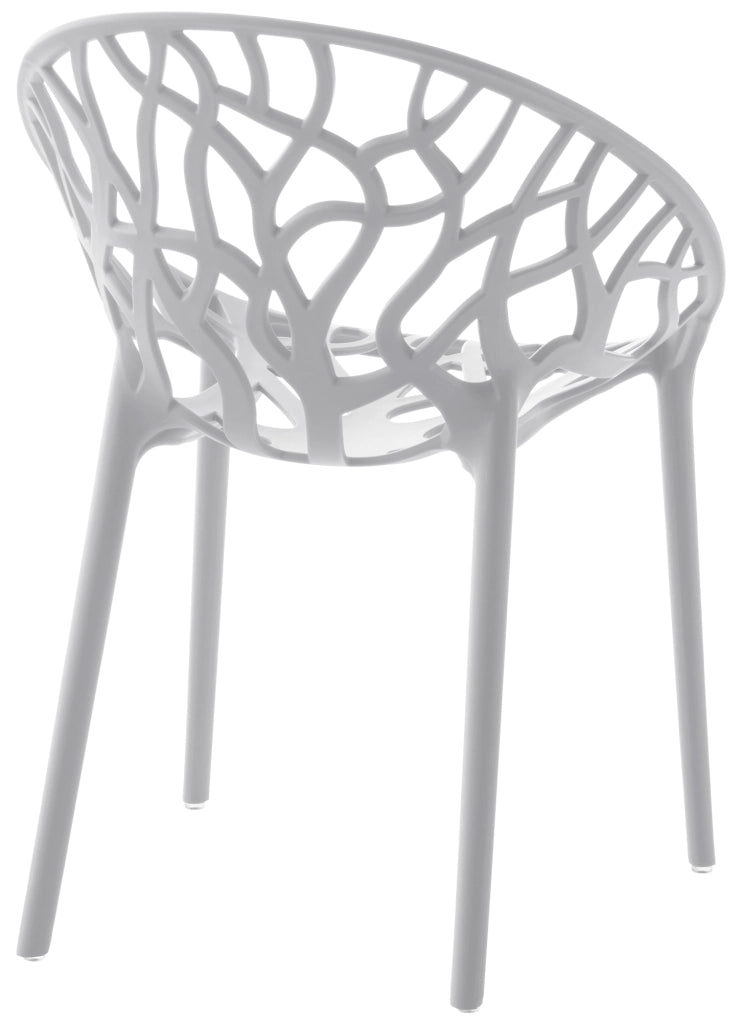 Set 4 sedie da giardino HOPE grigio chiaro