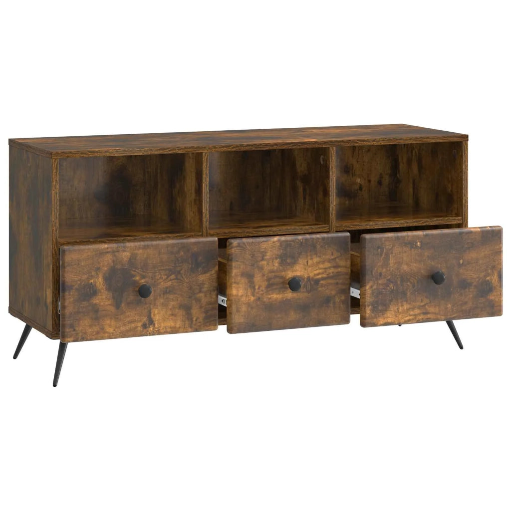 Mobile TV Rovere Fumo 102 x 34,5 x 50 cm Legno ingegnerizzato 895600