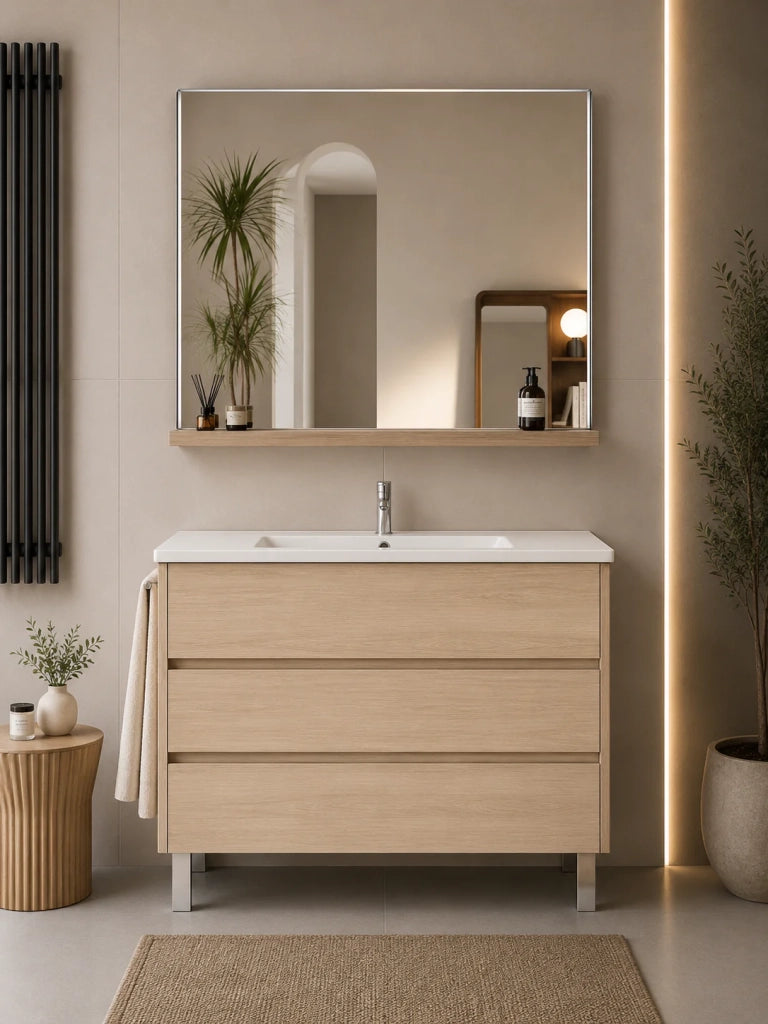 Mobile bagno con lavabo ORIGENBATH IMPERIA senza specchio 60x45 cm estepa