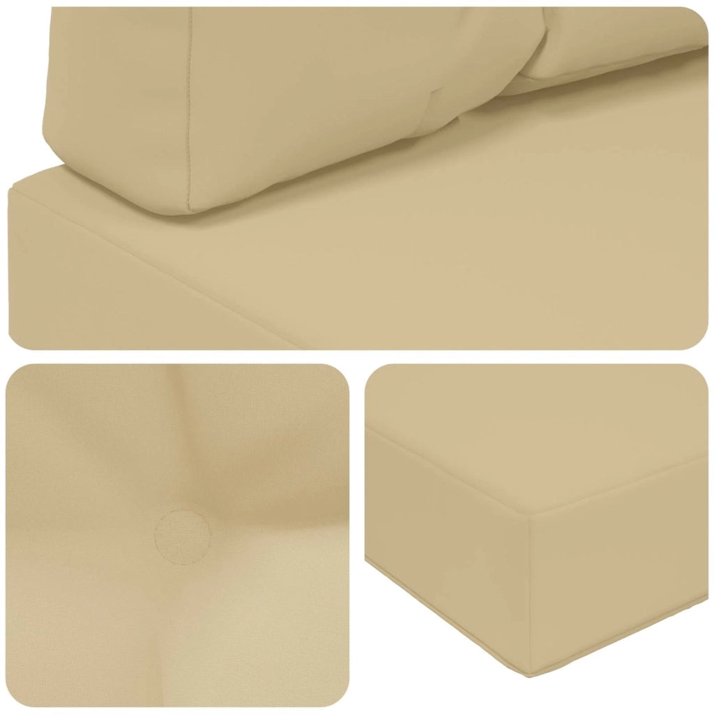 Cuscino per divano da esterno 2 pz | Cuscini per sedie Beige Poliestere