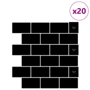 Piastrella subway 20 pz Nero 30 x 30 cm Poliuretano e PET CFW3522732