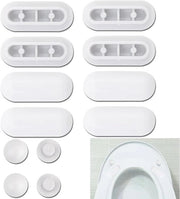 Set di Differenziali per Sedile WC - 12 Pezzi, Bianco - per Casa, Ufficio, Hotel
