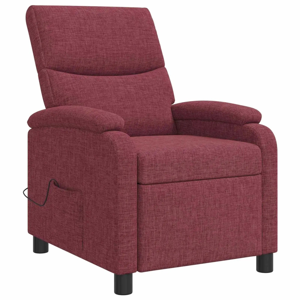 Divano Sedia-Poltrona Massaggiante Rosso Vino Tessuto 396380